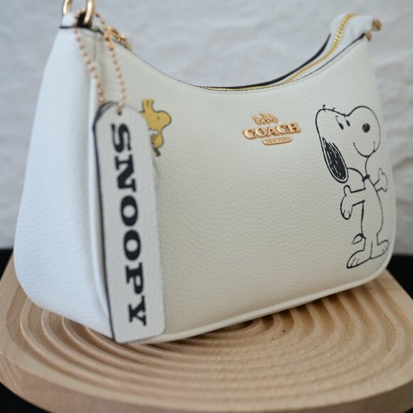 Coach X Peanuts Teri Shoulder Bag With Snoopy - Picture 3 of 8